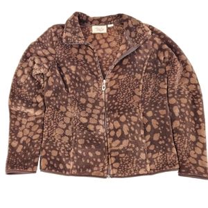 Blair Vintage Cotton zip front fleece jacket S